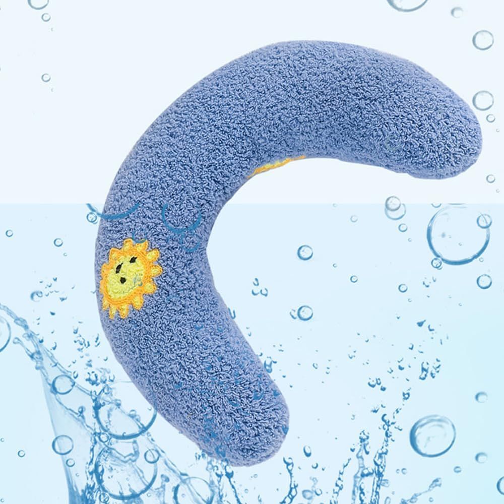 Calming Pillow for Dogs, Pet U Shape Calming Pillow Pet Neck Pillow Dog Calming Pillow for Small Dogs, Ultra Soft Fluffy Pet Calming Toy for Joint Relief Sleeping Improve Machine Washable (Blue-1) - Image 5