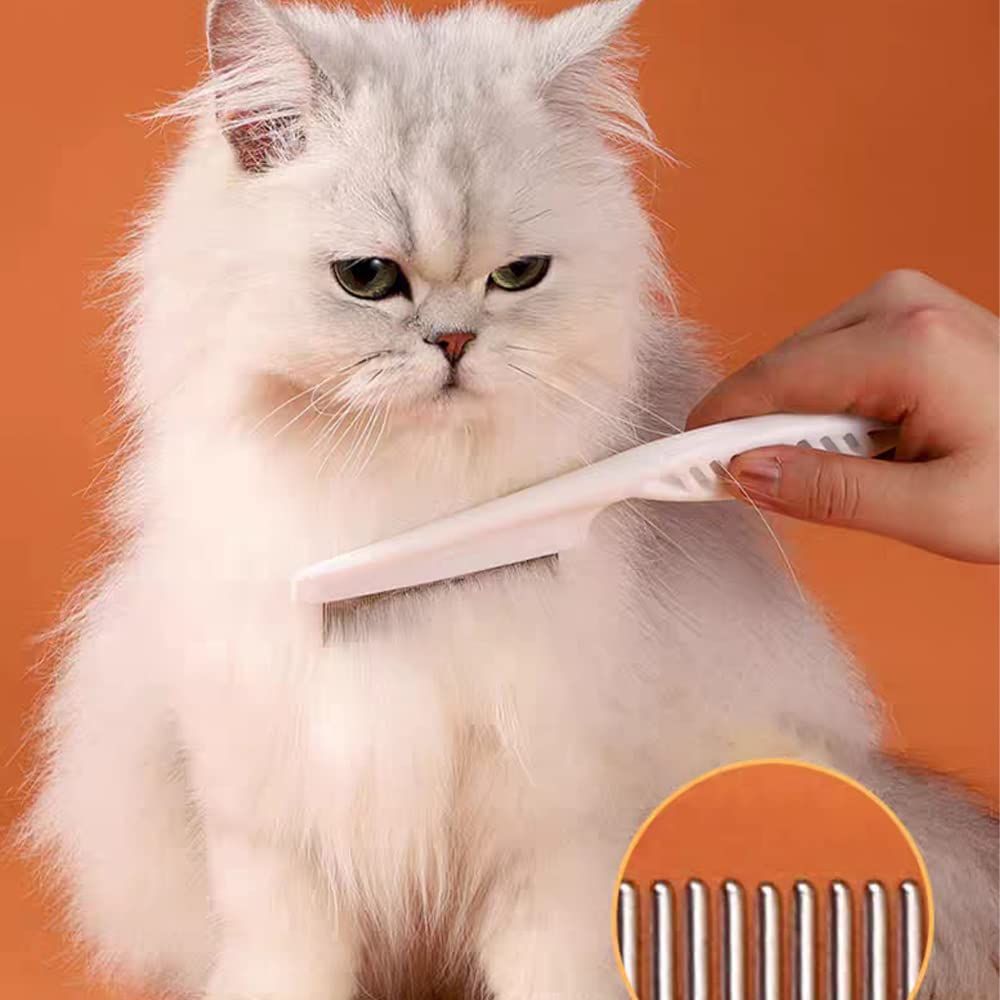 Multifunctional Pet Hair Comb, 2023 New Magic Pet Comb Dog Combs for Grooming, Stain Tear Removal Comb Stainless Steel Fine-Tooth Grooming Massage Comb for Dog Cat (1 Pair, Blue) - Image 3