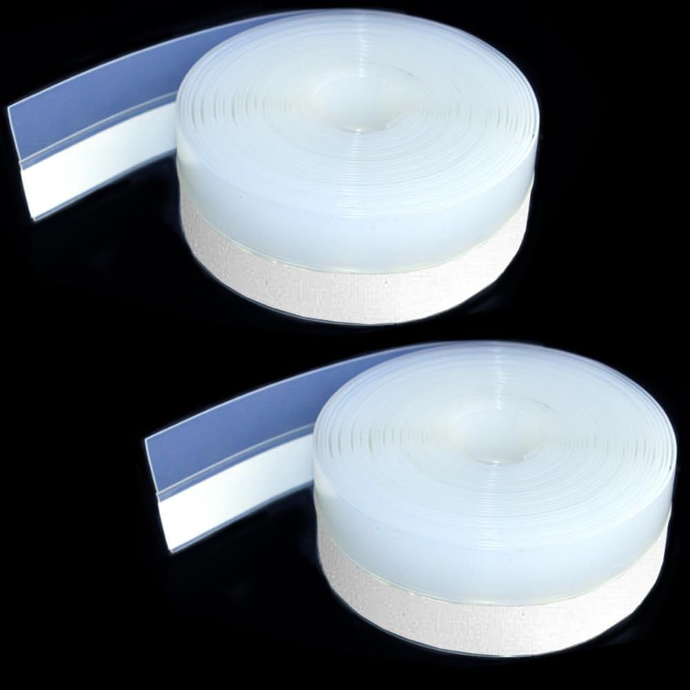 Weather Stripping Door Seal Strip, Door Weather Stripping Seal Strip Sealing Tape for Doors Windows Shower (25mm, Transparent) - Image 1