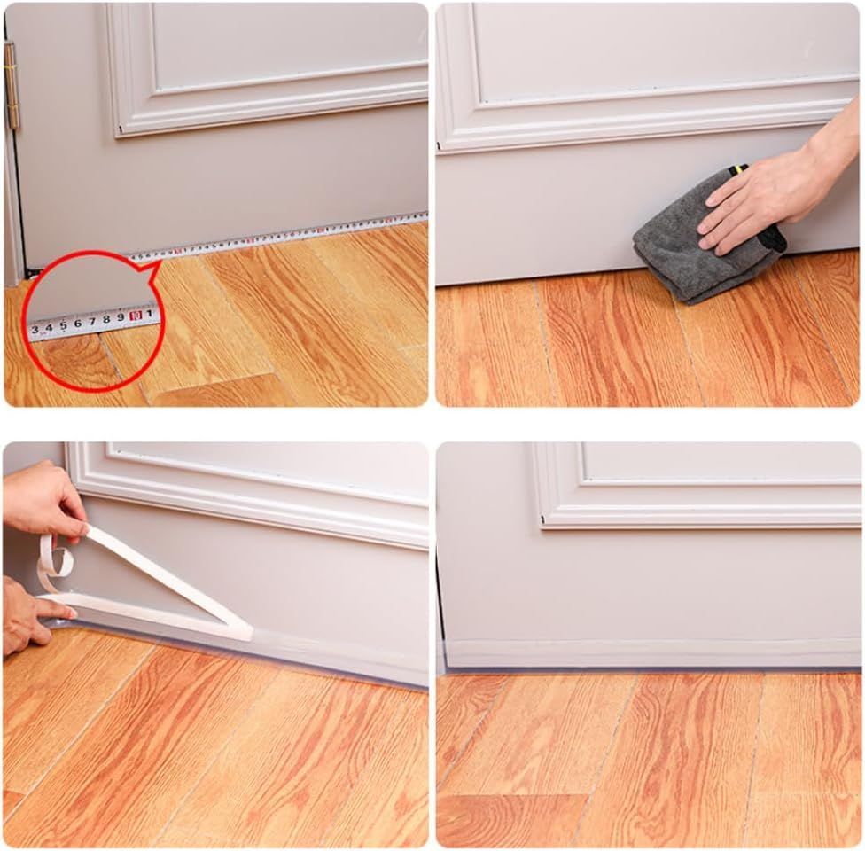 Weather Stripping Door Seal Strip, Door Weather Stripping Seal Strip Sealing Tape for Doors Windows Shower (25mm, Transparent) - Image 3