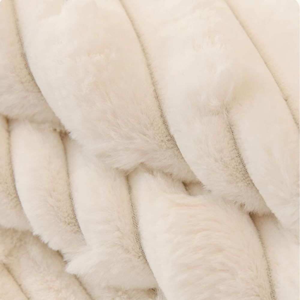 Super Soft Plush Non-Slip Sofa Cushion Covers, Thick Rabbit Plush Sofa Cushion Super Soft Faux Fur Throw Pillow Cover, Fluffy Couch Cushion Covers (Dark Grey, Sofa Cushion 110 * 110cm) - Image 3
