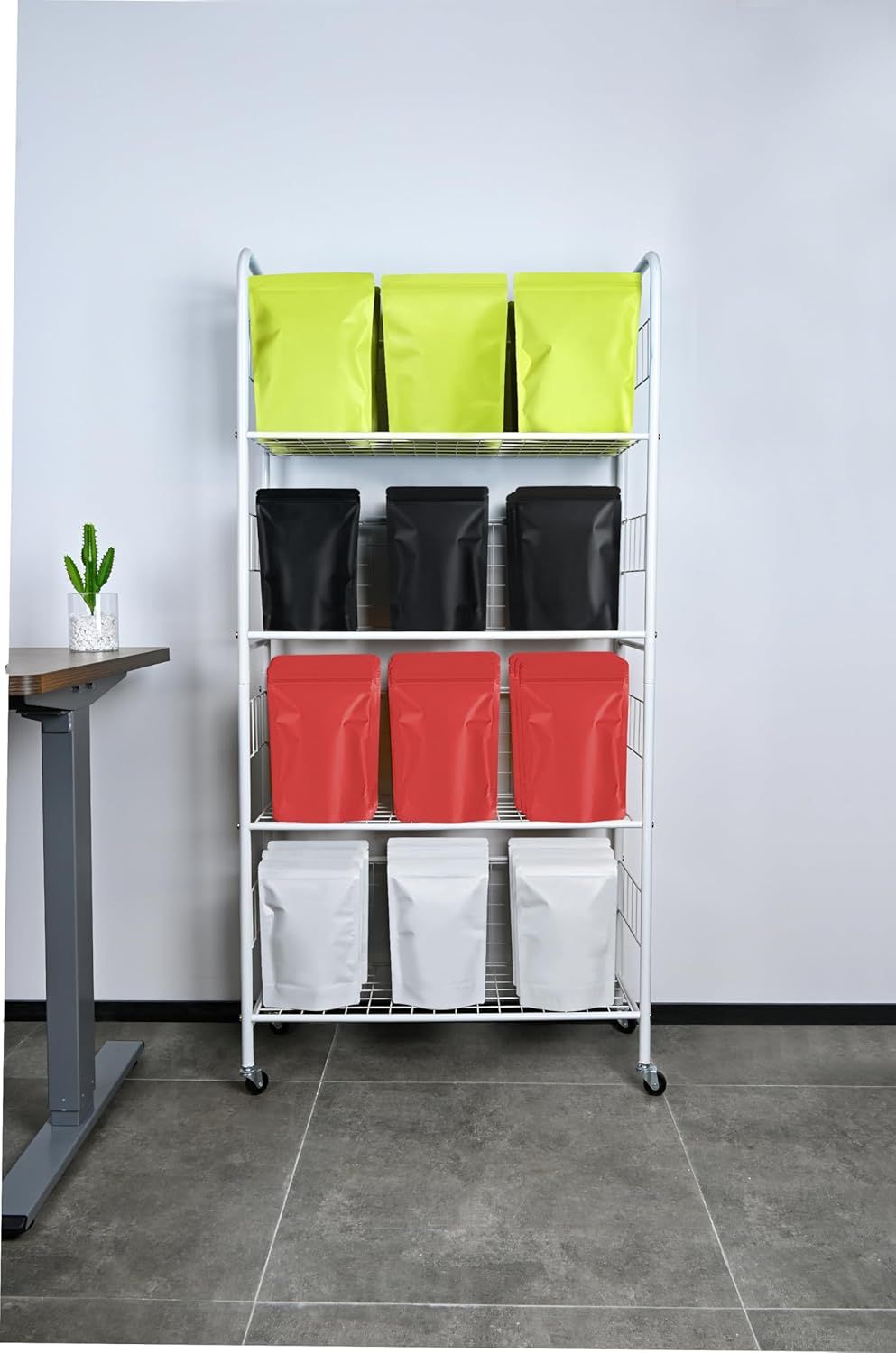 100 Pack Resealable Stand Up Bags,7.9