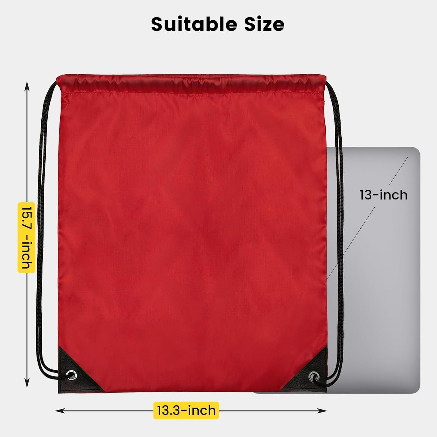 100 Pcs Drawstring Bags Bulk - Lightweight Drawstring Backpack, Cinch Bag for Party Sport Gym Trip Gift - 20 Colors - Image 2