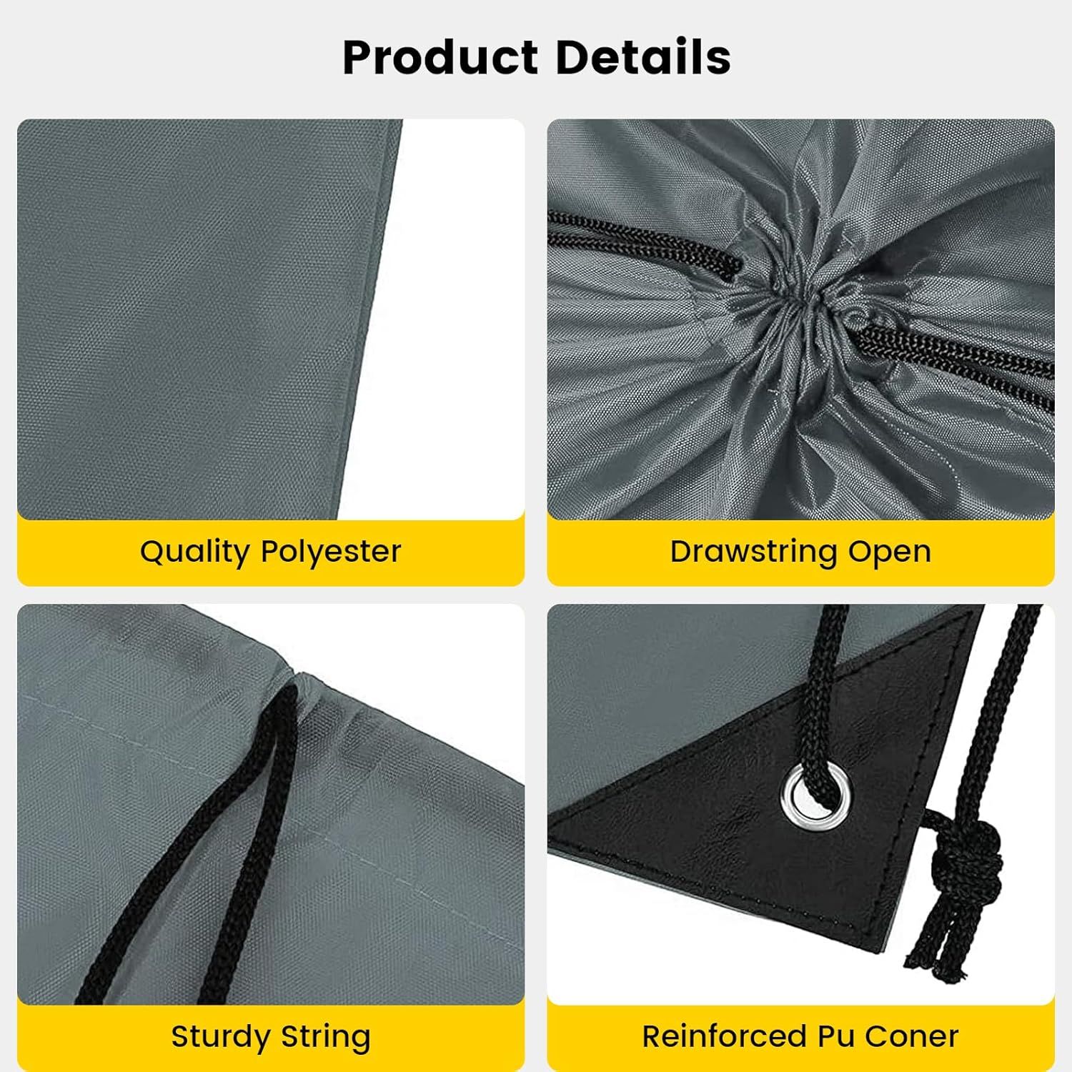 100 Pcs Drawstring Bags Bulk - Lightweight Drawstring Backpack, Cinch Bag for Party Sport Gym Trip Gift - 20 Colors - Image 4