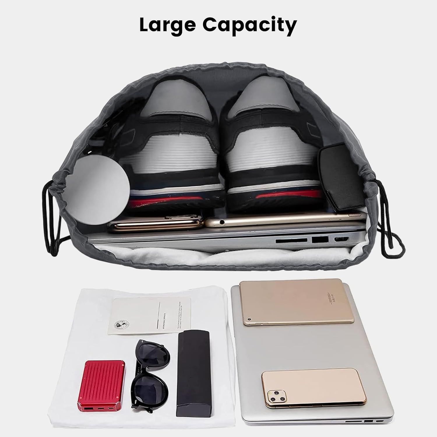 100 Pcs Drawstring Bags Bulk - Lightweight Drawstring Backpack, Cinch Bag for Party Sport Gym Trip Gift - 20 Colors - Image 5