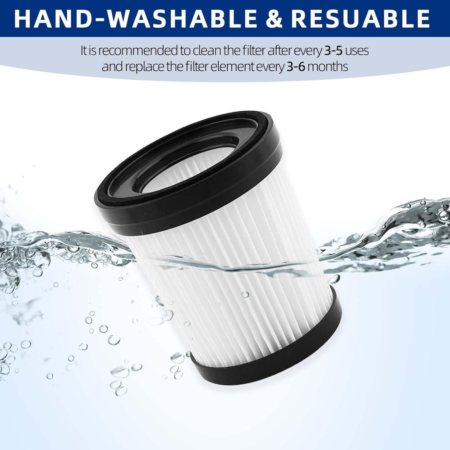 Vacuum Filter Replacement Compatible with Fabuletta FSV001/FSV101,Girnoor G160/G165, Lubluelu 202, Oraimo OSV-102, VacLife VL732 Stick Vacuum Cleaners - 4 Pack - Image 5