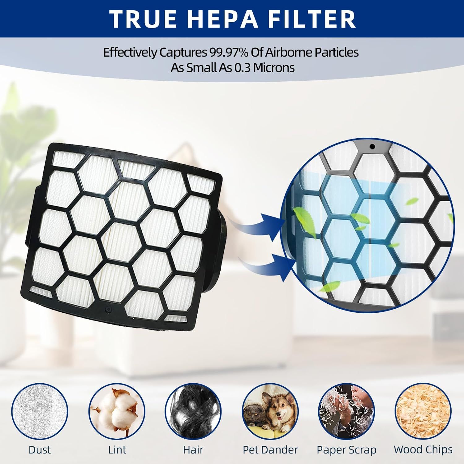 LA802 LA702 LA502 Filters Compatiable With Shark LA700, LA322,LA301,LA300, LA455, LA360 Rotator Lift-Away ADV DuoClean PowerFins Upright Vacuum - Part#XHF320 & XFFK320 - Image 4