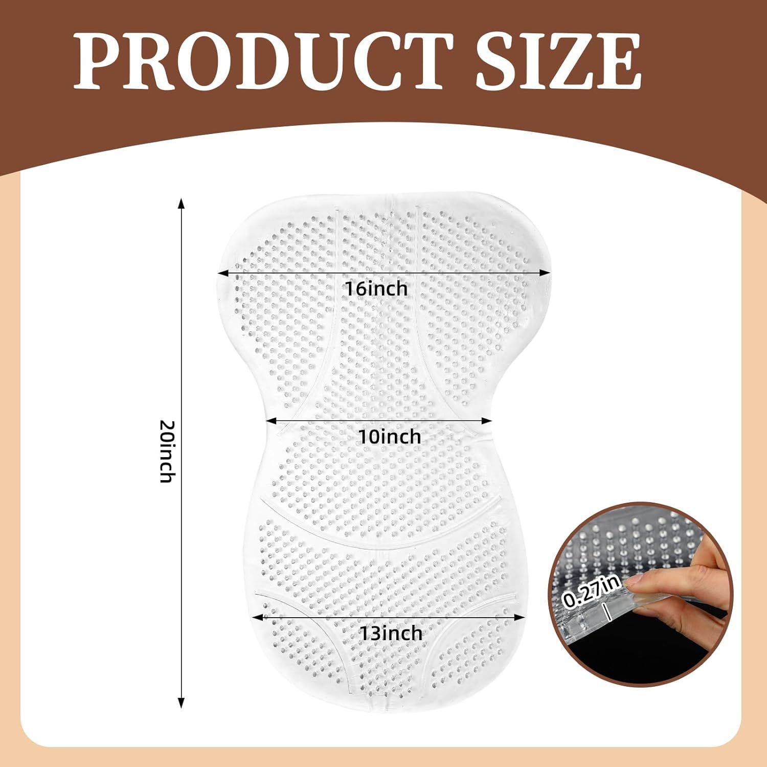 Non Slip Gel Saddle Pad for Horse TPE Half Pad for Back Breathable Provide Ample Cushioning for Injury Prevention and Pressure Relief for Western Horse Under Saddle Dressage Jumping Training - Image 2