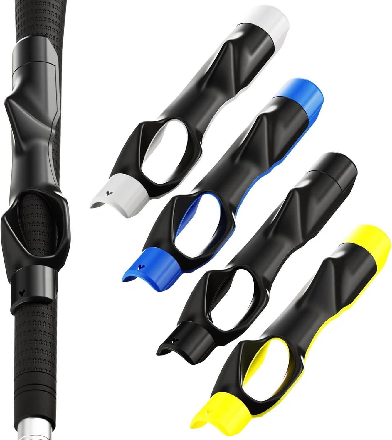 4 Pcs Golf Grip Trainer, Golf Training Aid Swing Trainers Club Grips Accessories for Golfer Enhance Strength Hand Position and Swing Technique, Unique Gift for Golfing Enthusiasts - Image 1