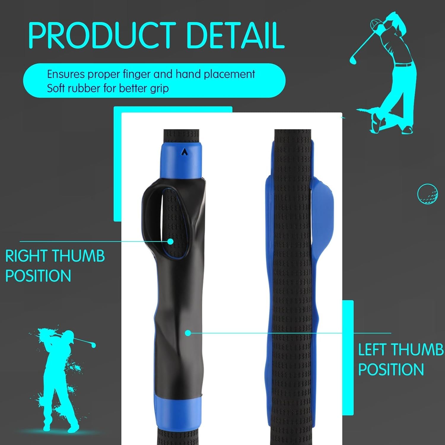 4 Pcs Golf Grip Trainer, Golf Training Aid Swing Trainers Club Grips Accessories for Golfer Enhance Strength Hand Position and Swing Technique, Unique Gift for Golfing Enthusiasts - Image 3