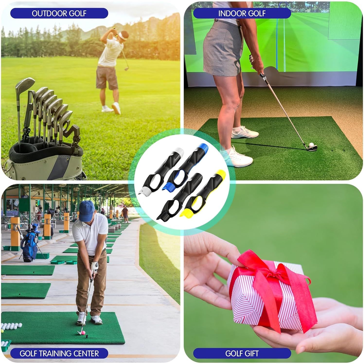 4 Pcs Golf Grip Trainer, Golf Training Aid Swing Trainers Club Grips Accessories for Golfer Enhance Strength Hand Position and Swing Technique, Unique Gift for Golfing Enthusiasts - Image 6