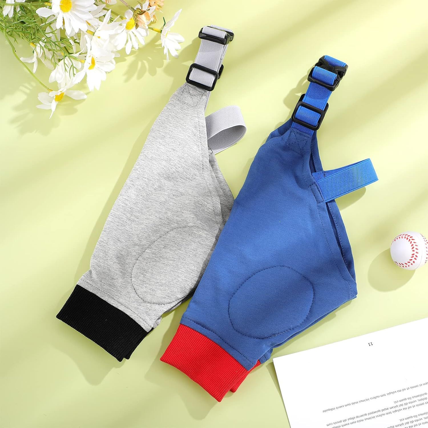 2 Pairs Dog Elbow Protector Dog Recovery Sleeve with Elastic Band Soft Padded Adjustable Front Leg Braces for Small Medium Large Doggy, 2 Colors(X-Large) - Image 4