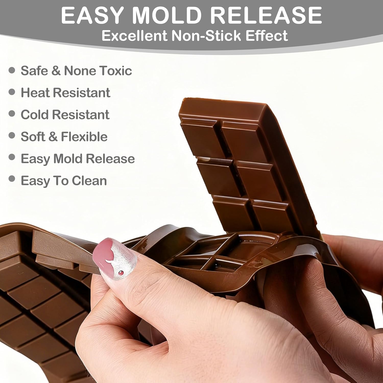 1200ML/1.1QT Double Boiler Pot With 2 Pack of Silicone Chocolate Bar Molds, Stainless Steel Chocolate Melting Pot with Non-Stick Chocolate Molds for Dubai Pistachio, Candy, Snacks - Image 6