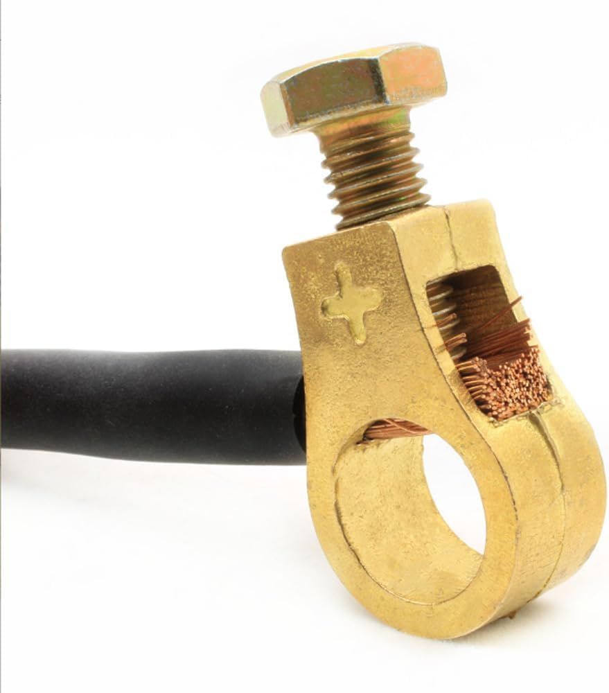 Pure Copper Battery Connection Clip, Car Battery Terminal Connectors Kit, Negative and Positive Car Battery Cable Terminal Clamps Connectors for Car Van Carts (4) - Image 3