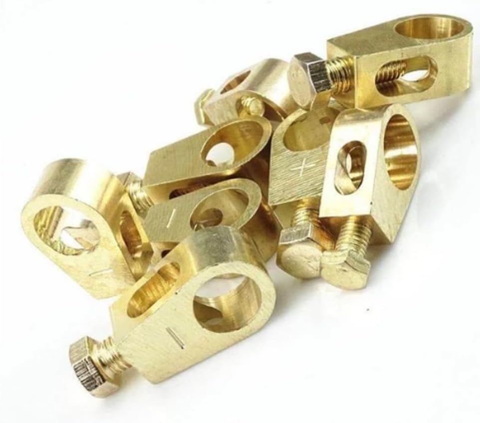 Pure Copper Battery Connection Clip, Car Battery Terminal Connectors Kit, Negative and Positive Car Battery Cable Terminal Clamps Connectors for Car Van Carts (4) - Image 4