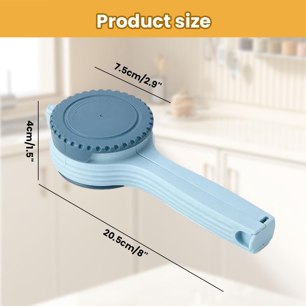 Bag Clip with Pour Spout, Food Bag Sealing Clip, Reusable Plastic Cap Sealer (4) - Image 2