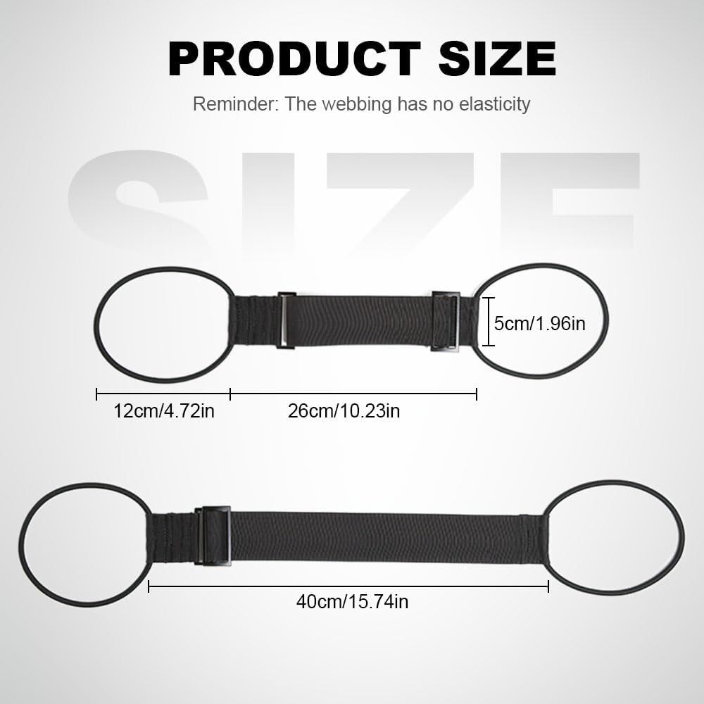 Multi Use Strong Adjustable Luggage Connector Straps, 2026 New Flexible and Adjustable Elastic Fastening Belt for Luggage Strap, Add a Bag Easy to Travel Suitcase (Black 2Pcs) - Image 2