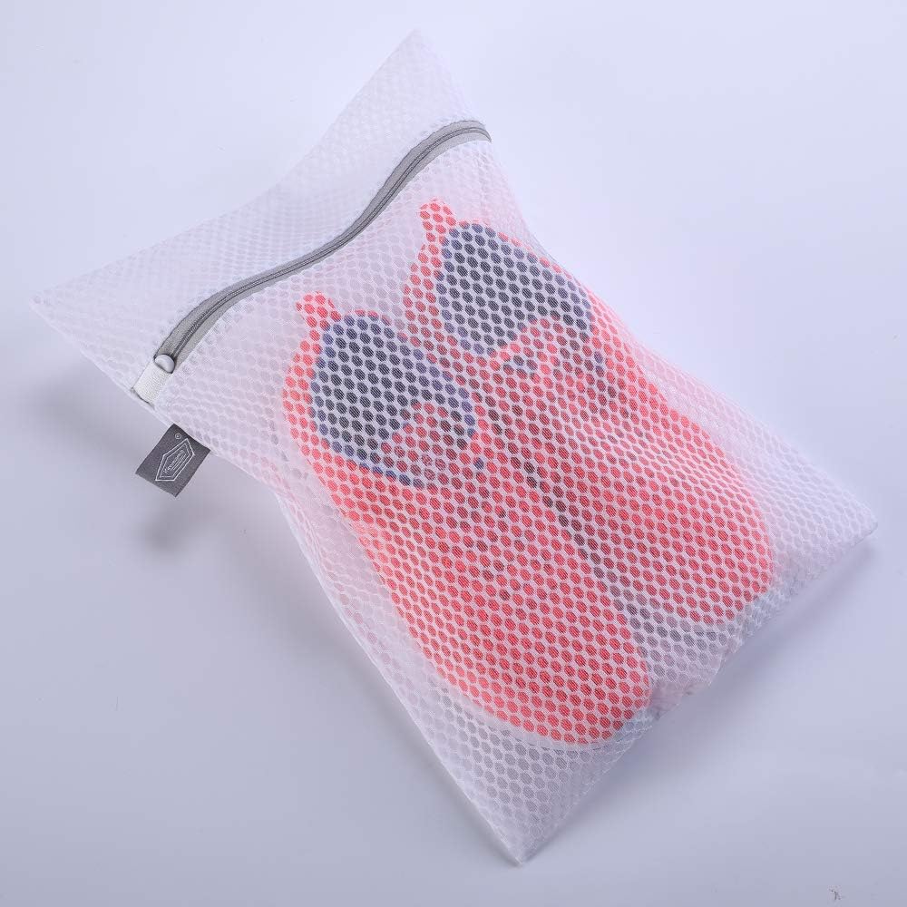 Kimmama Laundry Mesh Wash Bags, Lingerie Bags for Washing Delicates, Mesh Laundry Bags for Washing Machine, White Net, Grey Zipper, 2XL, 2L & 1M - Image 5
