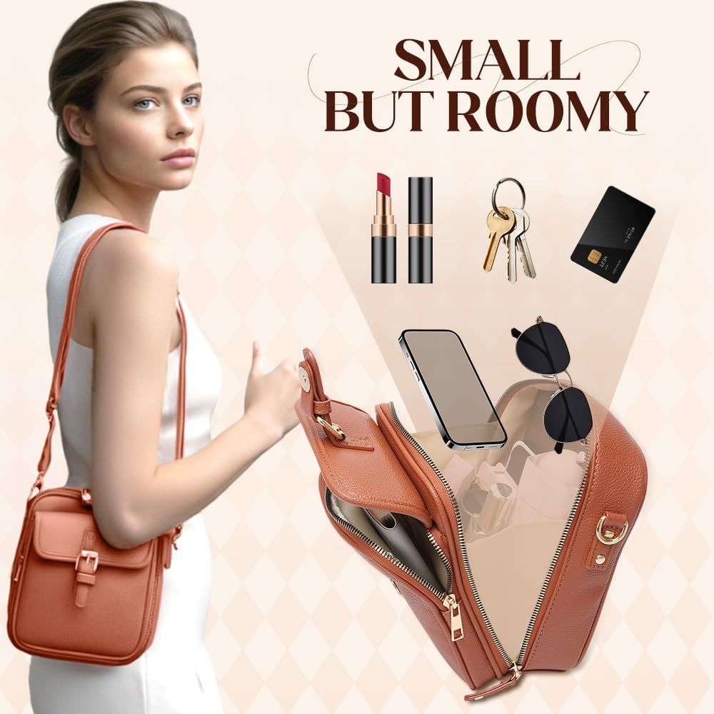 Vintage Large Capacity Messenger Bag, 2026 New Double Layer Large Capacity Messenger Bag Crossbody Leather Bag for Women - Image 2