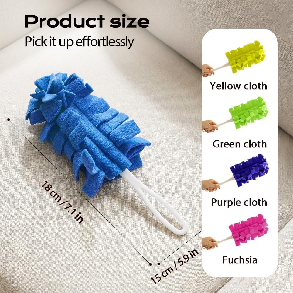 360° Electrostatic Duster Refills, 2026 New Washable & Reusable Microfiber Pads Fleece Duster Refill Compatible Tools for Cleaning Home, Blinds, Car, Pet, Furniture, Fans (Mix) - Image 2