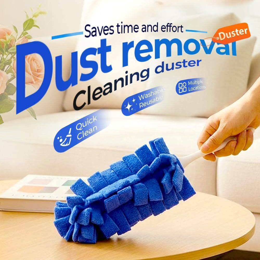 360° Electrostatic Duster Refills, 2026 New Washable & Reusable Microfiber Pads Fleece Duster Refill Compatible Tools for Cleaning Home, Blinds, Car, Pet, Furniture, Fans (Mix) - Image 3