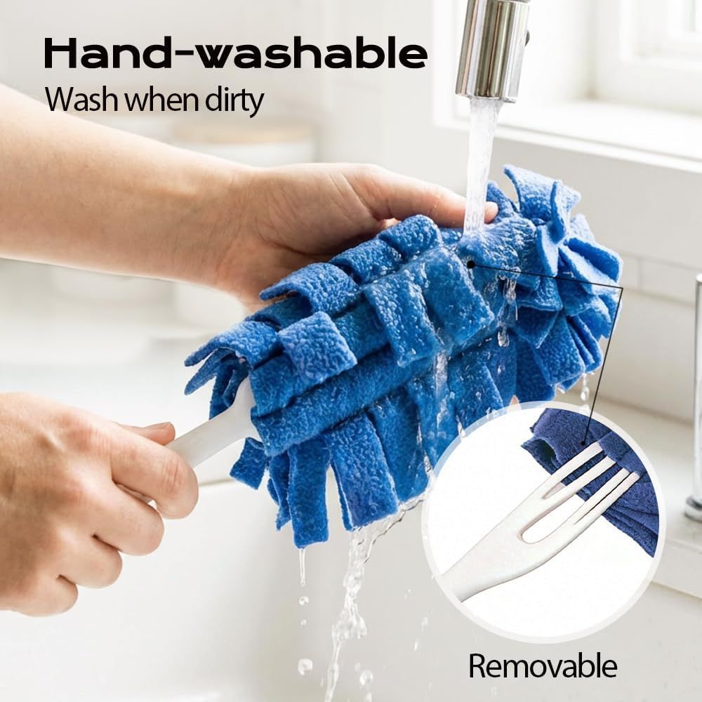 360° Electrostatic Duster Refills, 2026 New Washable & Reusable Microfiber Pads Fleece Duster Refill Compatible Tools for Cleaning Home, Blinds, Car, Pet, Furniture, Fans (Mix) - Image 5
