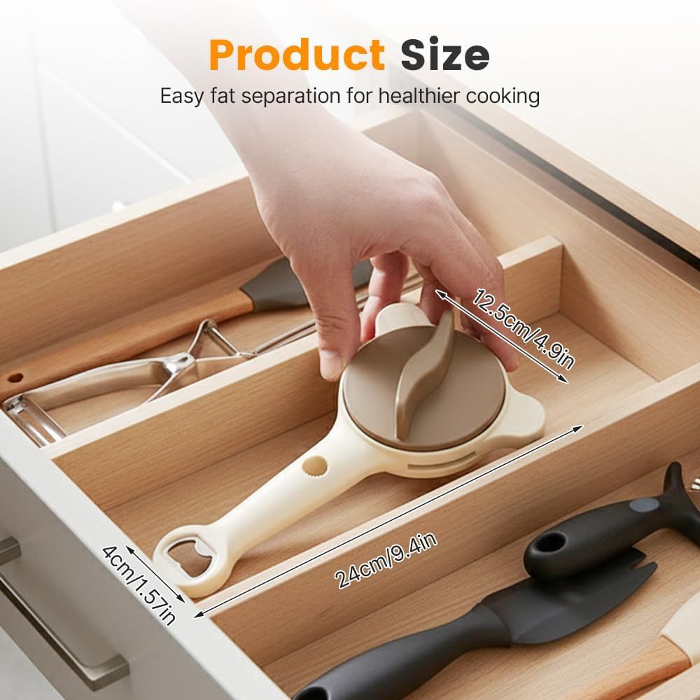4-in-1 Jar Opener, 2026 New Adjustable Stainless Steel Jar & Bottle Opener Lid Remover for Weak Hands & Seniors, Can Opener with Ergonomic Handle, Friendly Kitchen Gadget (1) - Image 2