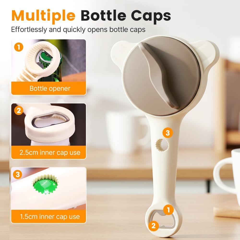 4-in-1 Jar Opener, 2026 New Adjustable Stainless Steel Jar & Bottle Opener Lid Remover for Weak Hands & Seniors, Can Opener with Ergonomic Handle, Friendly Kitchen Gadget (1) - Image 6