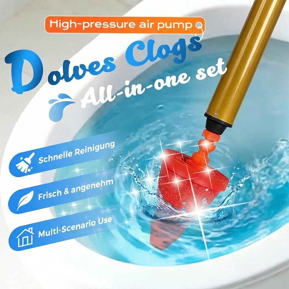 Multipurpose Household High Pressure Toilet Plunger, 2026 Upgraded Powerful Air Drain Unclogger Heavy Duty Plunger Auger Clog Remover Tool for Toilet Bathroom Drains (1 Pc) - Image 3