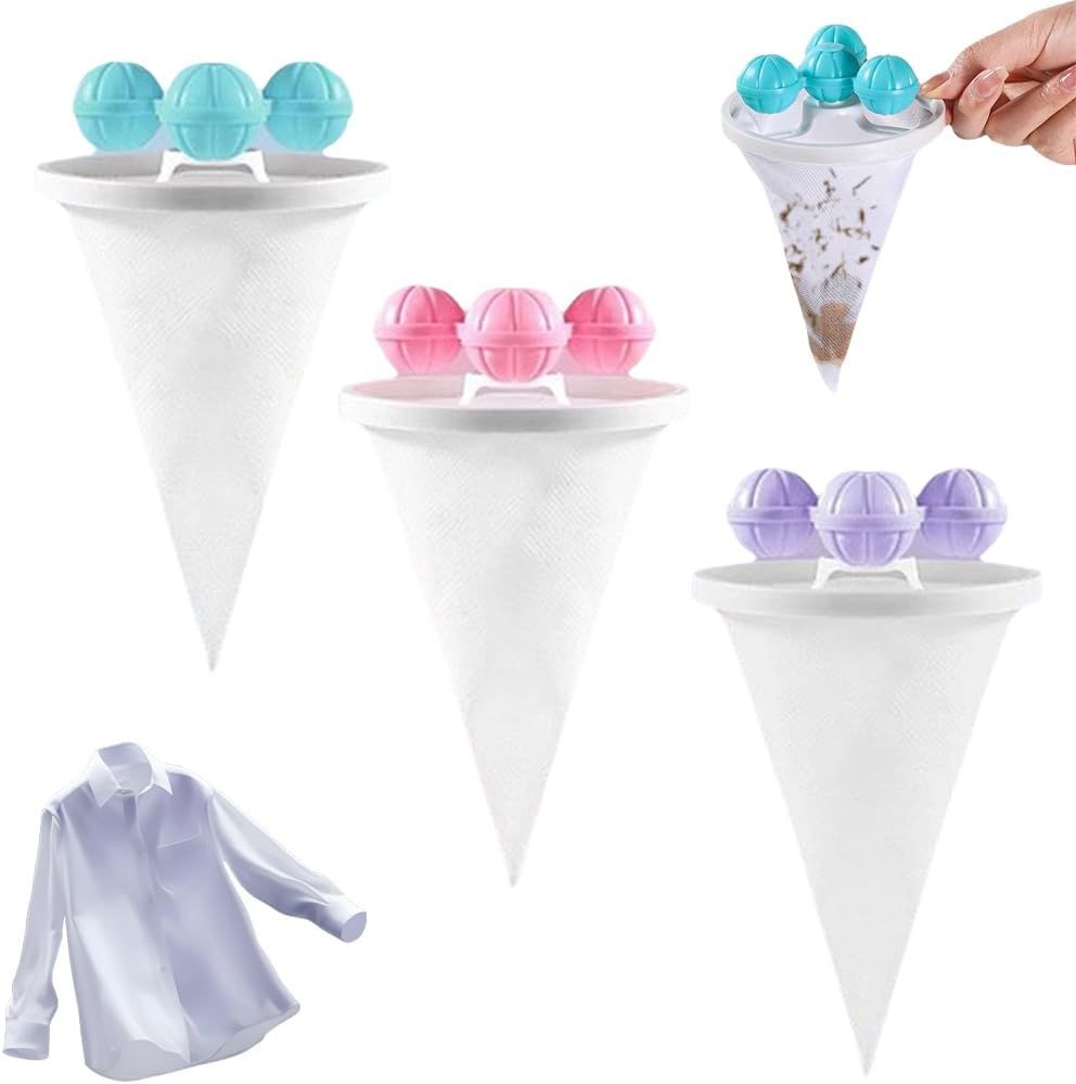 Floating Hair Filtering Mesh Removal, 2026 Upgrade Pet Hair Remover Laundry Reusable Lint Catcher for Washing Machine Hair Catcher Wool Device, Pet Hair (3, Mix) - Image 1