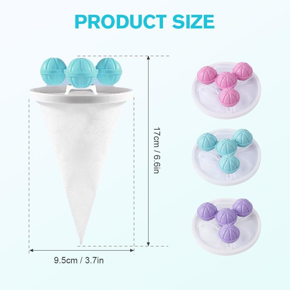 Floating Hair Filtering Mesh Removal, 2026 Upgrade Pet Hair Remover Laundry Reusable Lint Catcher for Washing Machine Hair Catcher Wool Device, Pet Hair (3, Mix) - Image 3
