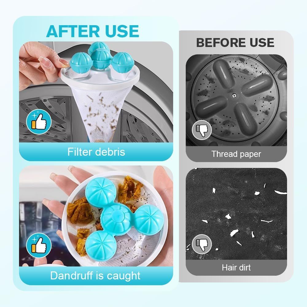 Floating Hair Filtering Mesh Removal, 2026 Upgrade Pet Hair Remover Laundry Reusable Lint Catcher for Washing Machine Hair Catcher Wool Device, Pet Hair (3, Mix) - Image 5
