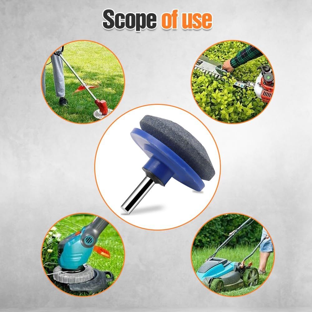 Lawnmower Dull Blade Sharpener, 2024 New Lawn Blade Sharpener Universal Blade Sharpeners Rotary Lawn Mower Sharpener (Black 3 PCS) - Image 3