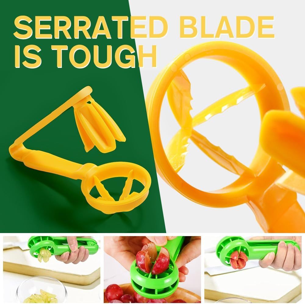 Cherry Tomato Strawberry Slicer, 2024 New Grape Cutter Grape Slicer for Toddlers, Grape Cutter Quarter Fruit Slicer tool for Vegetable Fruit Salad Cake Decoration (Red) - Image 2