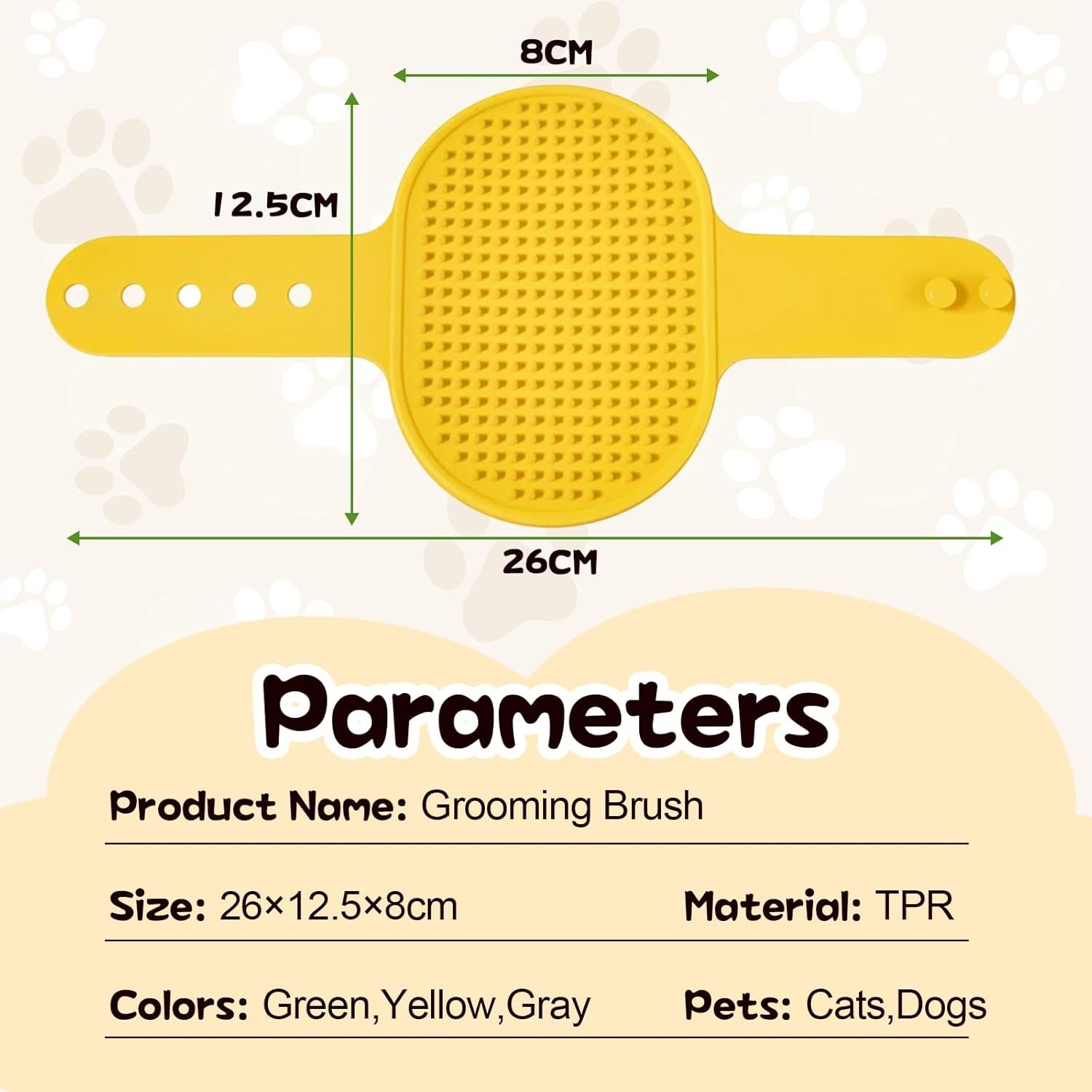 Silicone Grooming Strap Pad for Cats, 2025 New Cat Self Groomer Brush Adjustable Silicone Cat Self Groomer Brush, Multifunctional Cats Combs Massager for Cats Tree Furniture Sofa Chair Legs (Yellow) - Image 3