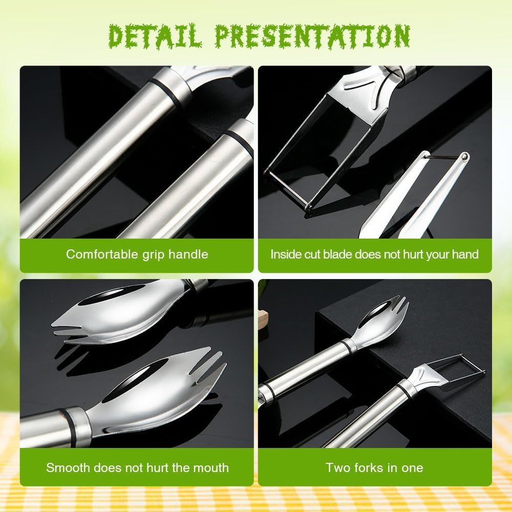 2-in-1 Stainless Steel Fruit Cutter Watermelon Cutter, Watermelon Slicer Cutter Summer Watermelon Cutting Artifact for Kitchen DIY (1) - Image 4