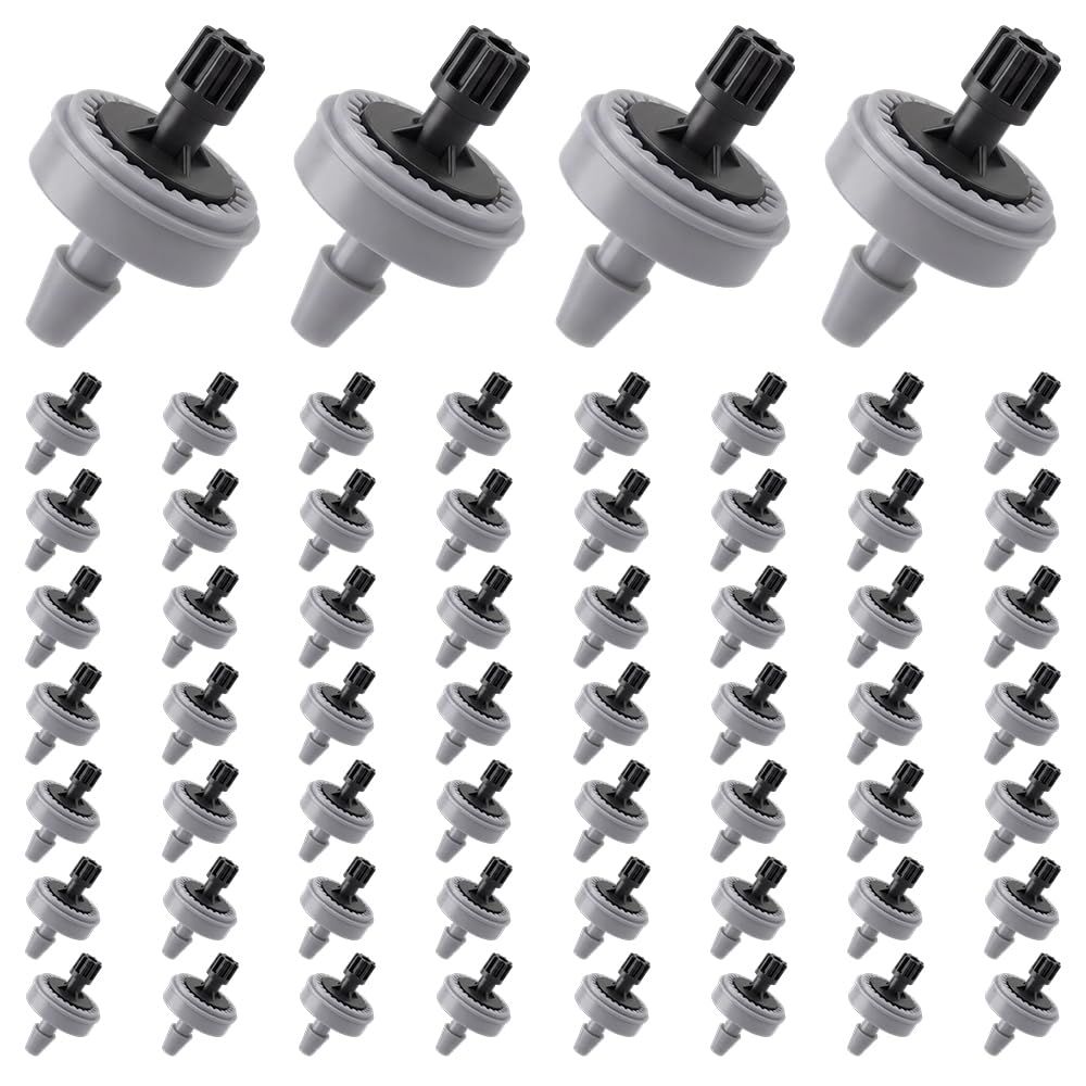 1 GPH Pressure Compensated Drippers Flow for Garden System, 2026 New Self-Cleaning Constant Flow Drippers Drip Irrigation Emitters System for 1/4 Inch Drip Irrigation Tubing (60, 1 GPH) - Image 1