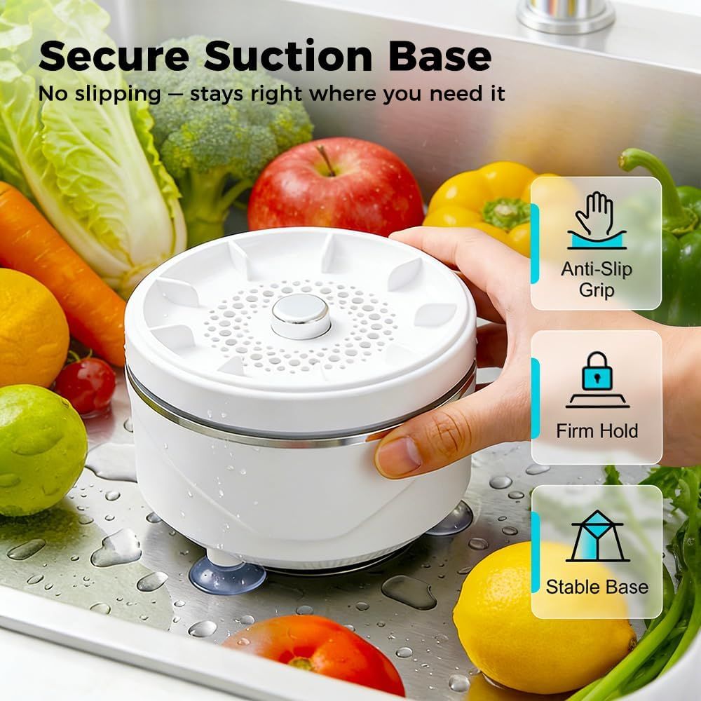 Fruit and Vegetable Washing Machine, 2026 Upgraded Fruit Cleaner Device Waterproof Fruit and Vegetable Purifier Clean Produce with Titanium Electrolysis Purification for Home Kitchen (1) - Image 2