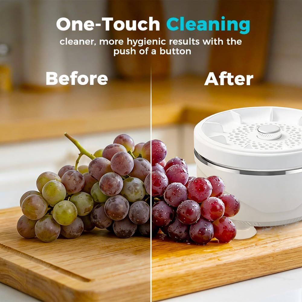 Fruit and Vegetable Washing Machine, 2026 Upgraded Fruit Cleaner Device Waterproof Fruit and Vegetable Purifier Clean Produce with Titanium Electrolysis Purification for Home Kitchen (1) - Image 3
