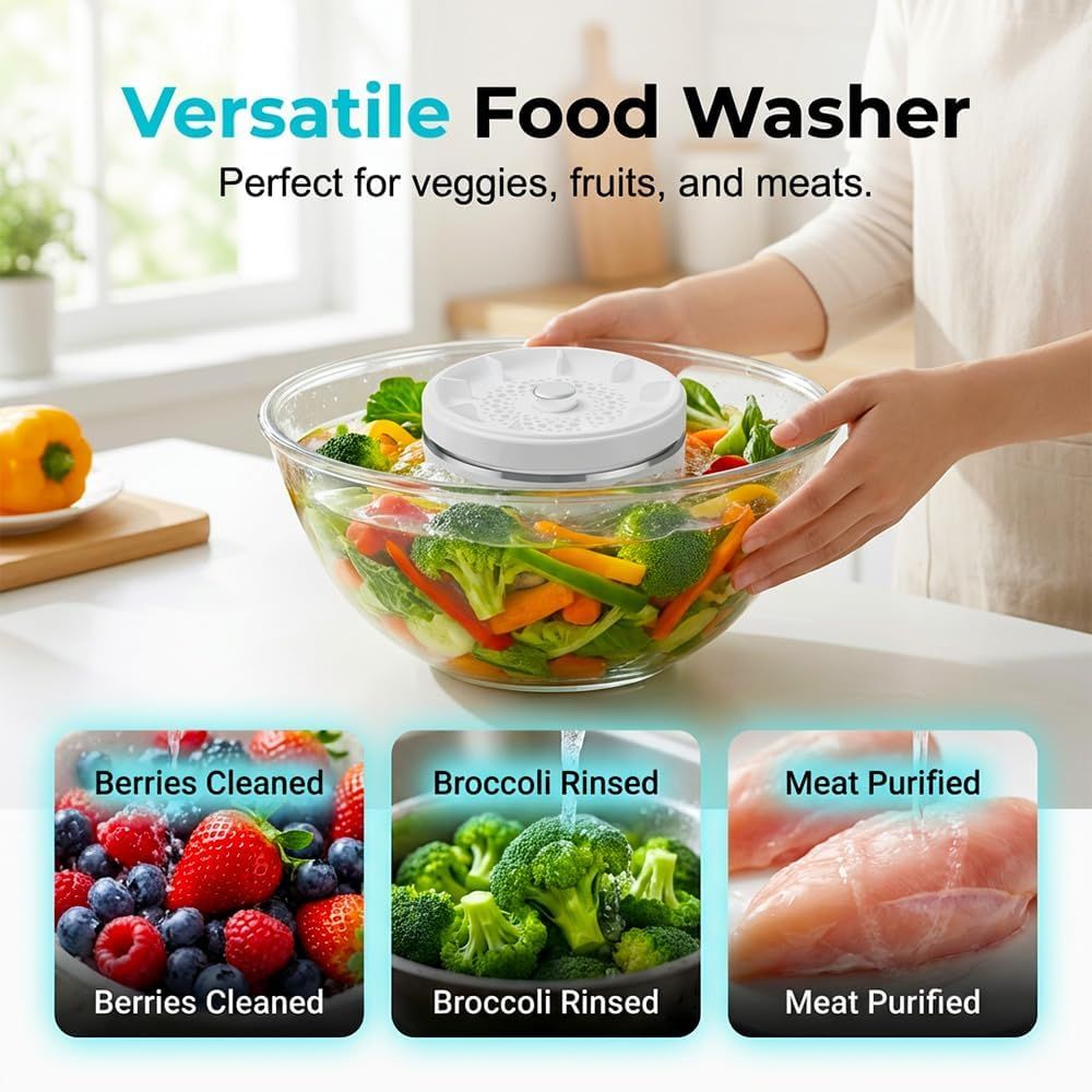 Fruit and Vegetable Washing Machine, 2026 Upgraded Fruit Cleaner Device Waterproof Fruit and Vegetable Purifier Clean Produce with Titanium Electrolysis Purification for Home Kitchen (1) - Image 8