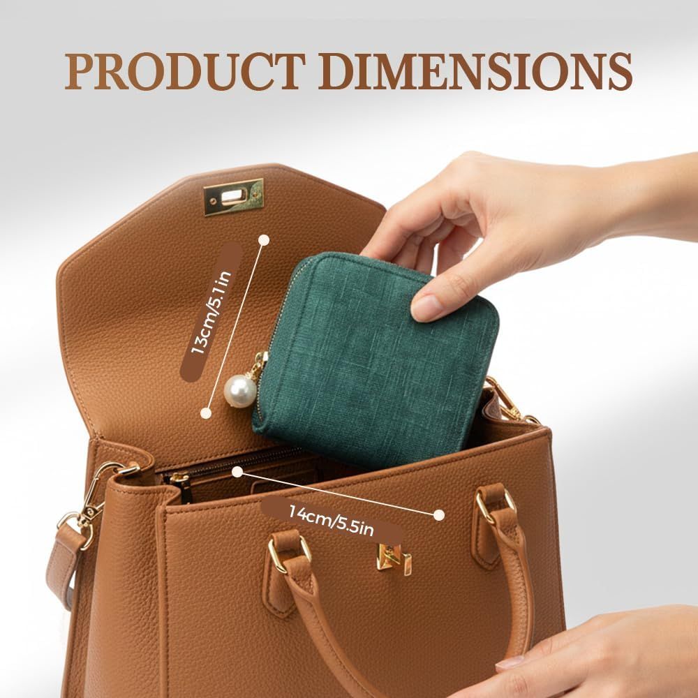 Travel Jewelry Case, Small Velvet Jewelry Pouch Bag with Zipper, Mini Portable Organizer for Earrings Rings Necklaces, Anti-Scratch Portable Storage Bag (Smog Blue) - Image 7