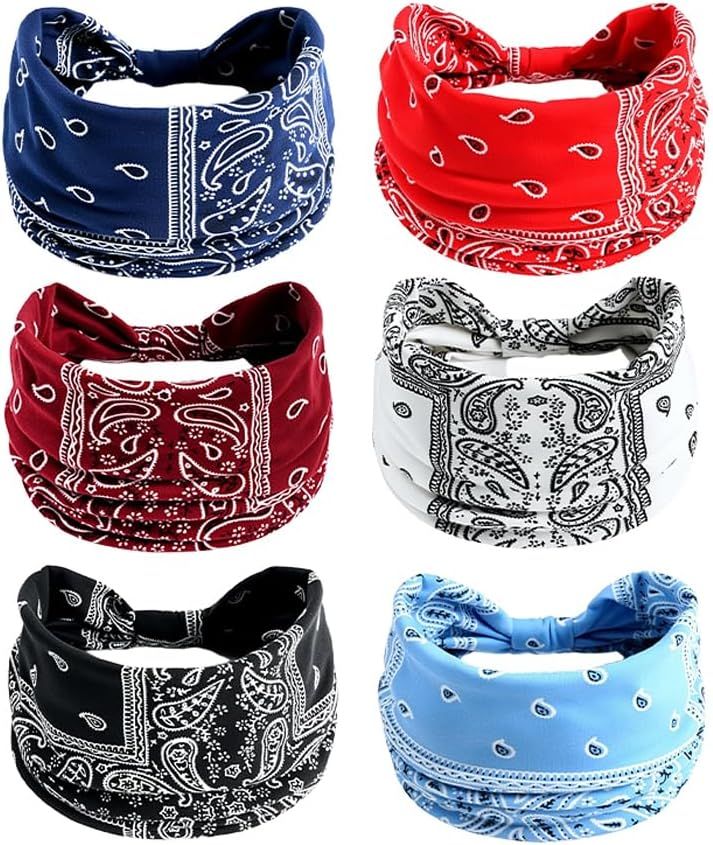 Non Slip Wide Headbands for Women, Yoga Headband, Soft Moisture Wicking Stretchy Fashion Hair Bands for Workout, Boho Accessories for Women - Image 1