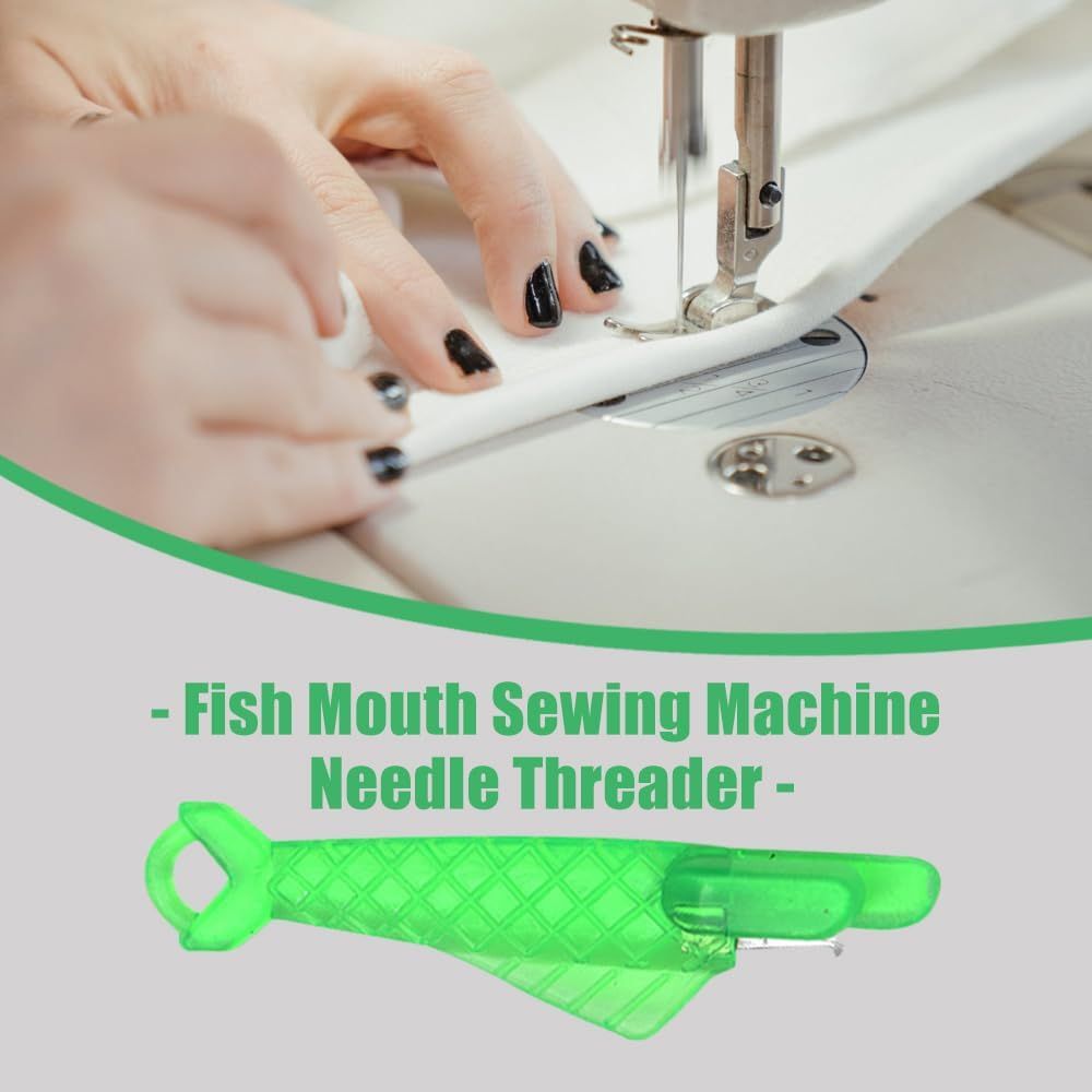 Automatic Sewing Needle Threader, Fish Type Quick Needle Threaders for Hand Sewing, Sewing Machine Needle Threader Tools, Sewing Supplies - Designed for Sewing Lovers Alike (green-3pcs) - Image 2