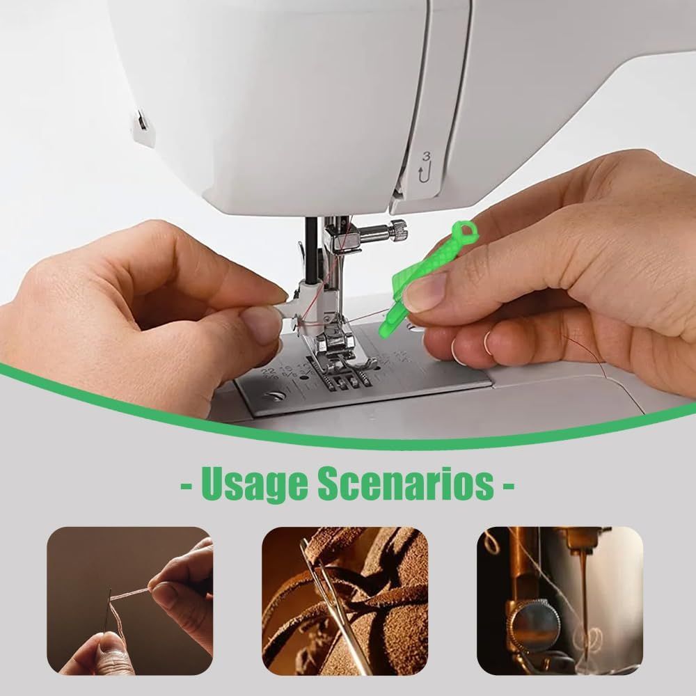 Automatic Sewing Needle Threader, Fish Type Quick Needle Threaders for Hand Sewing, Sewing Machine Needle Threader Tools, Sewing Supplies - Designed for Sewing Lovers Alike (green-3pcs) - Image 3