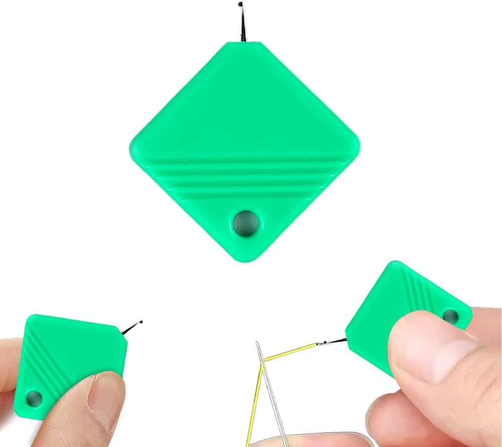 2025 Upgraded Needle Threaders, Sewing Machine Needle Threader, Needle Threaders for Hand Sewing, Embroidery Floss, Yarn, Quickly and Easily Threads Needles Tools (Green) - Image 1