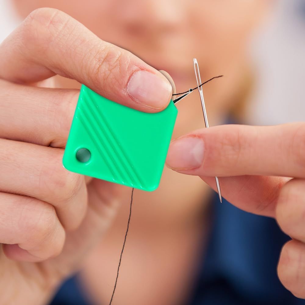 2025 Upgraded Needle Threaders, Sewing Machine Needle Threader, Needle Threaders for Hand Sewing, Embroidery Floss, Yarn, Quickly and Easily Threads Needles Tools (Green) - Image 2