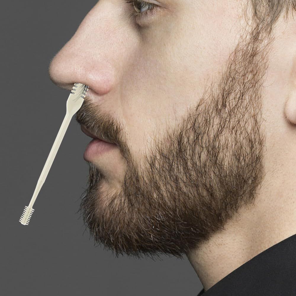 2-in-1 Nose Hair Trimmer for Men & Women, Manual 360° Rotating Multifunctional Nasal Hair Cutter & Ear Pick, Travel Essentials (Blue) - Image 7
