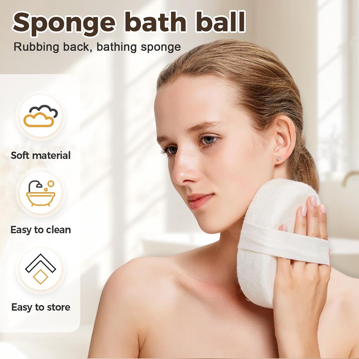 2025 Natural Loofah Sponge - Exfoliating Body Scrubber for Shower, Eco-Friendly Loofah for Men & Women (1pcs) - Image 2