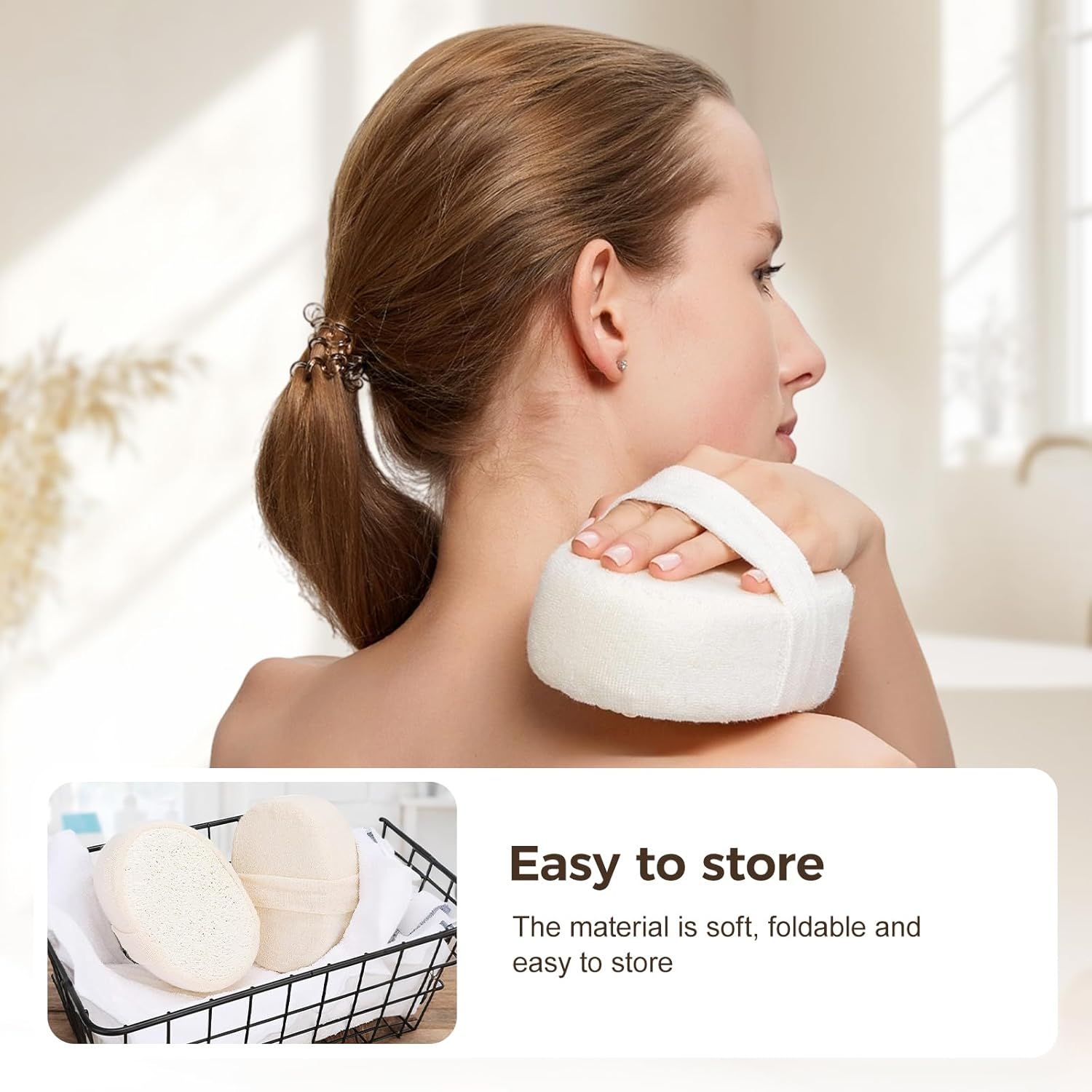 2025 Natural Loofah Sponge - Exfoliating Body Scrubber for Shower, Eco-Friendly Loofah for Men & Women (1pcs) - Image 6