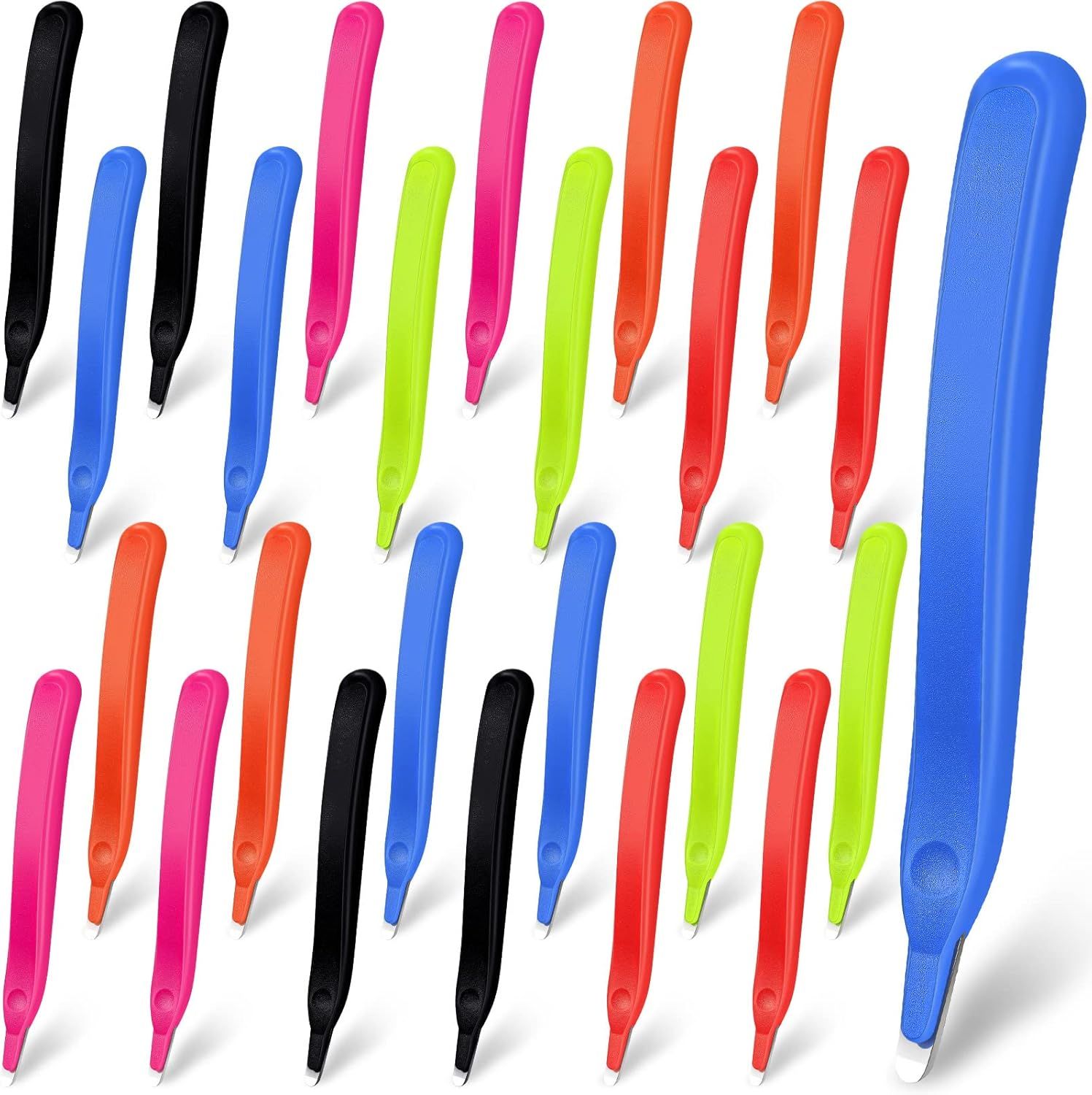 24 Pcs Magnetic Staple Remover Bulk Staple Remover Puller Removing Pen Operation Christmas Tool Gifts Rubberized Office School Gift(Candy Color) - Image 1